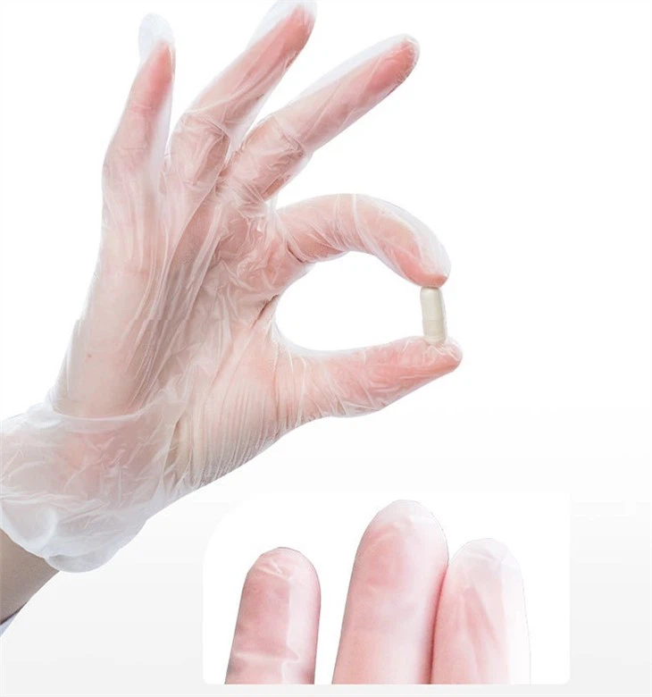 ビニールとラテックスの手袋